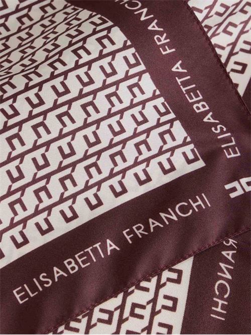 Foulard bordeaux in seta Elisabetta Franchi | FO15F56E2EH8